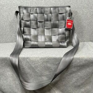 The Original Seatbeltbag Gray Woven Crossbody Messenger Bag Built in USA Y2K